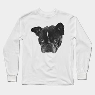 Boston Terrier Dog Painting Long Sleeve T-Shirt